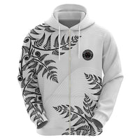 Custom New Zealand Football Zip Hoodie Aotearoa Pride - Polynesian Pride