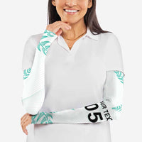 Custom New Zealand Football Arm Sleeves Aotearoa Pride Aqua Version - Polynesian Pride