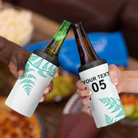 Custom New Zealand Football 4 in 1 Can Cooler Tumbler Aotearoa Pride Aqua Version - Polynesian Pride