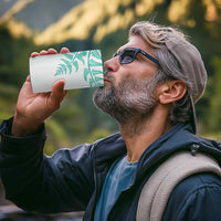 Custom New Zealand Football 4 in 1 Can Cooler Tumbler Aotearoa Pride Aqua Version - Polynesian Pride