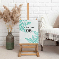 Custom New Zealand Football Canvas Wall Art Aotearoa Pride Aqua Version - Polynesian Pride