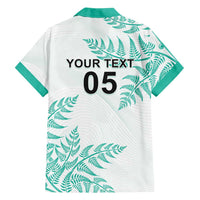 Custom New Zealand Football Family Matching Long Sleeve Bodycon Dress and Hawaiian Shirt Aotearoa Pride Aqua Version LT05 - Polynesian Pride