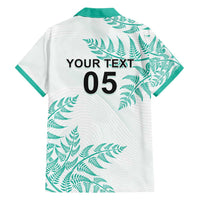 Custom New Zealand Football Family Matching Short Sleeve Bodycon Dress and Hawaiian Shirt Aotearoa Pride Aqua Version LT05 - Polynesian Pride