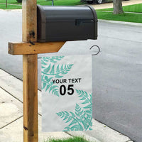 Custom New Zealand Football Garden Flag Aotearoa Pride Aqua Version - Polynesian Pride