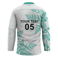 Custom New Zealand Football Hockey Jersey Aotearoa Pride Aqua Version - Polynesian Pride