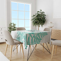 Custom New Zealand Football Tablecloth Aotearoa Pride Aqua Version - Polynesian Pride