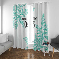 Custom New Zealand Football Window Curtain Aotearoa Pride Aqua Version - Polynesian Pride