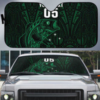 Custom New Zealand Fishing Auto Sun Shade Maori Tribal Pattern - Polynesian Pride
