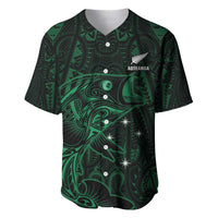 Custom New Zealand Fishing Baseball Jersey Maori Tribal Pattern - Polynesian Pride