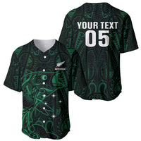 Custom New Zealand Fishing Baseball Jersey Maori Tribal Pattern - Polynesian Pride