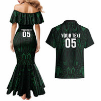 Custom New Zealand Fishing Couples Matching Mermaid Dress and Hawaiian Shirt Maori Tribal Pattern LT05 - Polynesian Pride
