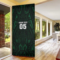 Custom New Zealand Fishing Door Cover Maori Tribal Pattern - Polynesian Pride