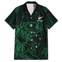 Custom New Zealand Fishing Family Matching Long Sleeve Bodycon Dress and Hawaiian Shirt Maori Tribal Pattern LT05 Dad's Shirt - Short Sleeve Black - Polynesian Pride