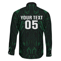 Custom New Zealand Fishing Family Matching Long Sleeve Bodycon Dress and Hawaiian Shirt Maori Tribal Pattern LT05 - Polynesian Pride