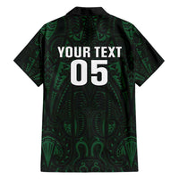 Custom New Zealand Fishing Family Matching Off Shoulder Short Dress and Hawaiian Shirt Maori Tribal Pattern - Polynesian Pride