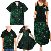 Custom New Zealand Fishing Family Matching Summer Maxi Dress and Hawaiian Shirt Maori Tribal Pattern - Polynesian Pride