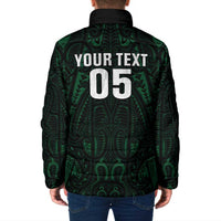 Custom New Zealand Fishing Padded Jacket Maori Tribal Pattern - Polynesian Pride