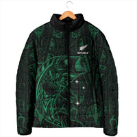 Custom New Zealand Fishing Padded Jacket Maori Tribal Pattern - Polynesian Pride