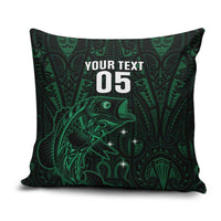 Custom New Zealand Fishing Pillow Cover Maori Tribal Pattern - Polynesian Pride