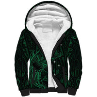 Custom New Zealand Fishing Sherpa Hoodie Maori Tribal Pattern - Polynesian Pride