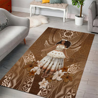 Bula Fiji Women's Day Area Rug With Fijian Tapa Pattern