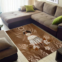 Bula Fiji Women's Day Area Rug With Fijian Tapa Pattern