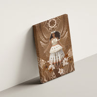 Bula Fiji Women's Day Canvas Wall Art With Fijian Tapa Pattern