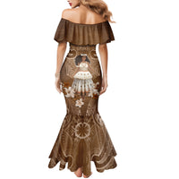 Bula Fiji Women's Day Family Matching Mermaid Dress and Hawaiian Shirt With Fijian Tapa Pattern LT05 - Polynesian Pride