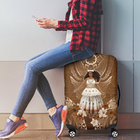 Bula Fiji Women's Day Luggage Cover With Fijian Tapa Pattern