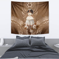 Bula Fiji Women's Day Tapestry With Fijian Tapa Pattern