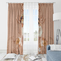 Hawaii Women's Day Window Curtain With Polynesian Pattern