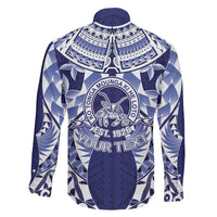 Personalised Tonga Queen Salote College Family Matching Summer Maxi Dress and Hawaiian Shirt Centenary Navy Version