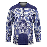 Personalised Tonga Queen Salote College Hockey Jersey Centenary Navy Version