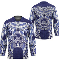 Personalised Tonga Queen Salote College Hockey Jersey Centenary Navy Version