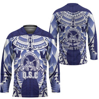 Personalised Tonga Queen Salote College Hockey Jersey Centenary Navy Version