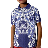 Personalised Tonga Queen Salote College Kid Polo Shirt Centenary Navy Version