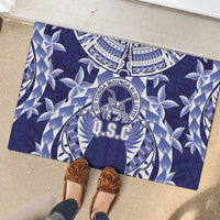 Tonga Queen Salote College Rubber Doormat Centenary Navy Version