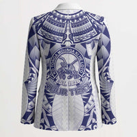 Personalised Tonga Queen Salote College Blazer Centenary White Version