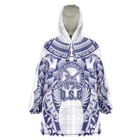 Personalised Tonga Queen Salote College Wearable Blanket Hoodie Centenary White Version