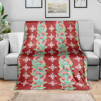 Hawaii Ohia Lehua Blanket Tropical Vibes Crimson