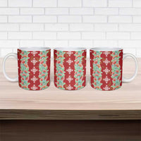 Hawaii Ohia Lehua Ceramic Mug Tropical Vibes Crimson