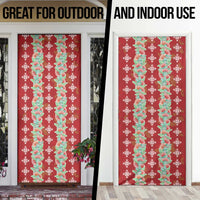 Hawaii Ohia Lehua Door Cover Tropical Vibes Crimson