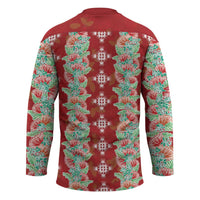 Hawaii Ohia Lehua Hockey Jersey Tropical Vibes Crimson