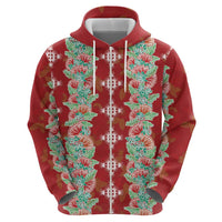 Hawaii Ohia Lehua Hoodie Tropical Vibes Crimson