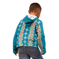 Hawaii Ohia Lehua Kid Hoodie Tropical Vibes Teal