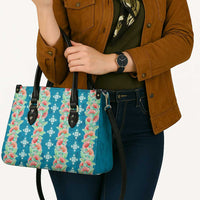 Hawaii Ohia Lehua Leather Bag Tropical Vibes Teal