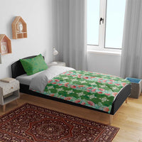 Hawaii Ohia Lehua Bedding Set Tropical Vibes Green