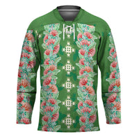Hawaii Ohia Lehua Hockey Jersey Tropical Vibes Green
