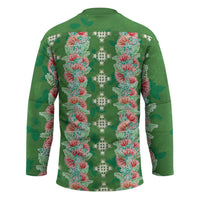Hawaii Ohia Lehua Hockey Jersey Tropical Vibes Green