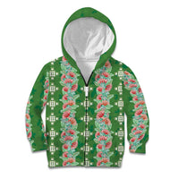 Hawaii Ohia Lehua Kid Hoodie Tropical Vibes Green
